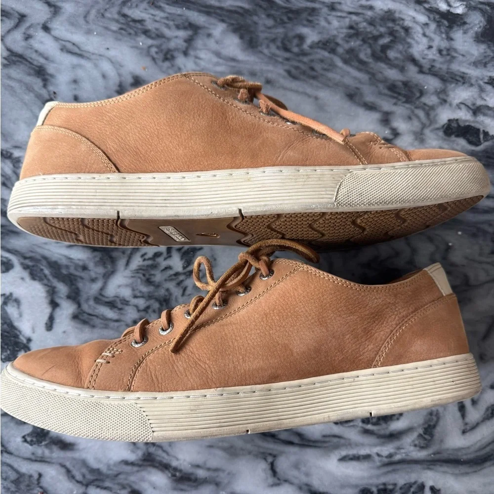 Sperry Tan Gold Cup Sneakers with Suede Finish and Beige Sole